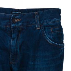 Pre Owned Dolce And Gabbana Men's Distressed Denim Jeans M