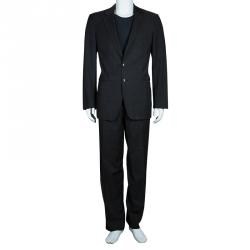 Pre Owned Dolce and Gabbana Men's Grey Wool Suit L