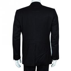 Pre Owned Dolce and Gabbana Men's Black Pinstripe Blazer L