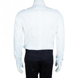 Pre Owned Dolce And Gabbana Men's White Cotton Shirt M