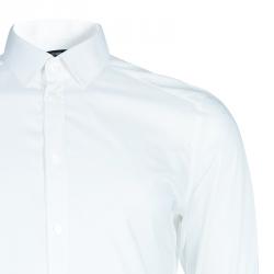 Pre Owned Dolce And Gabbana Men's White Cotton Shirt M