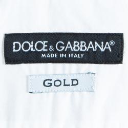Pre Owned Dolce And Gabbana Men's White Cotton Shirt M