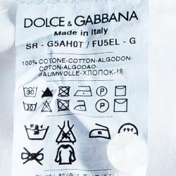 Pre Owned Dolce And Gabbana Men's White Cotton Shirt M