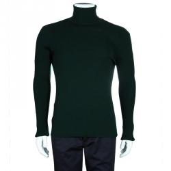 Pre Owned Dolce and Gabbana Men's Moss Green Turtleneck Sweater L