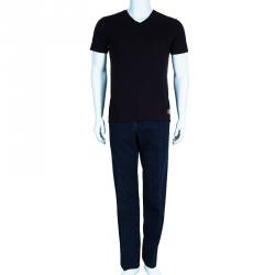 Pre Owned Dolce and Gabbana Men's Navy Blue Trousers M