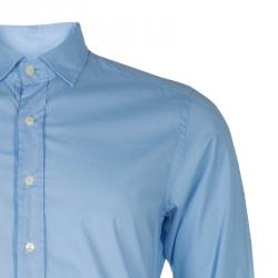 Pre Owned Dolce and Gabbana Men's Blue Slim Fit Shirt M
