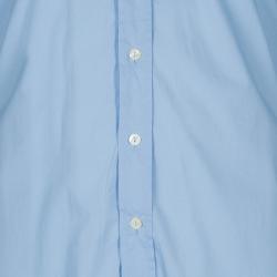 Pre Owned Dolce and Gabbana Men's Blue Slim Fit Shirt M