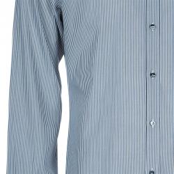 Pre Owned Dolce and Gabbana Men's Gray and White Striped Men's Shirt M