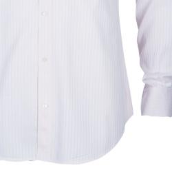 مملوكة مسبقًا قميص دولتشي أند غابانا وردي مخطط للرجال M