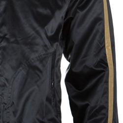 Pre Owned Dolce and Gabbana Black and Gold Bomber Jacket M