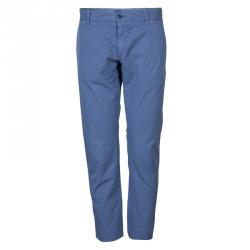 Pre Owned Dolce and Gabbana Blue Cotton Trousers M