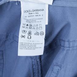 Pre Owned Dolce and Gabbana Blue Cotton Trousers M