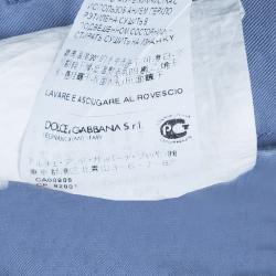 Pre Owned Dolce and Gabbana Blue Cotton Trousers M
