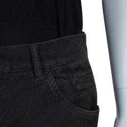 Pre Owned بنطلون دولتشي آند غابانا قطيفة مضلعة بني L