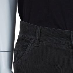 Pre Owned بنطلون دولتشي آند غابانا قطيفة مضلعة بني L