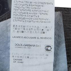 Pre Owned بنطلون دولتشي آند غابانا قطيفة مضلعة بني L