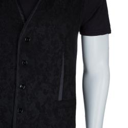 Pre Owned Dolce and Gabbana Black Wool Waistcoat XL