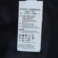 Pre Owned Dolce and Gabbana Black Wool Waistcoat XL