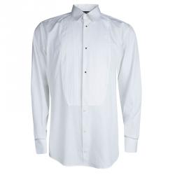 مملوكة مسبقًا قميص دولتشي أند غابانا توكسيدو قطن أبيض L