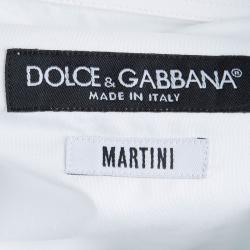 مملوكة مسب قًا قميص دولتشي أند غابانا توكسيدو قطن أبيض L