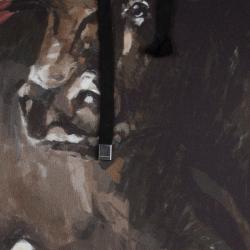 Pre Owned Dolce and Gabbana Bull Print Polka Dotted Hoodie S