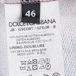 Pre Owned Dolce and Gabbana Bull Print Polka Dotted Hoodie S