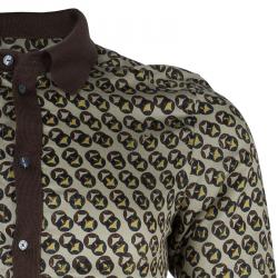 مملوكة مسبقًا Dolce and Gabbana Men's Gold Fit Printed Shirt S