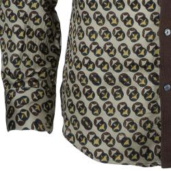 مملوكة مسبقًا Dolce and Gabbana Men's Gold Fit Printed Shirt S