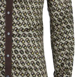 مملوكة مسبقًا Dolce and Gabbana Men's Gold Fit Printed Shirt S