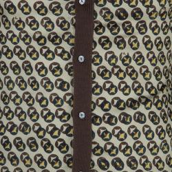 مملوكة مسبقًا Dolce and Gabbana Men's Gold Fit Printed Shirt S