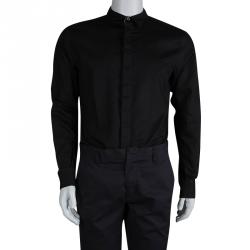 Pre Owned Dolce And Gabbana Black Slim Fit Cotton Shirt XXXL