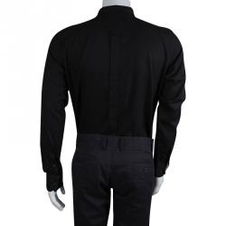 Pre Owned Dolce And Gabbana Black Slim Fit Cotton Shirt XXXL
