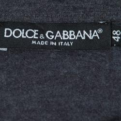 Pre Owned Dolce and Gabbana King Enrico VI Flock Printed T-shirt  M