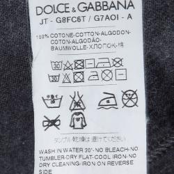 Pre Owned Dolce and Gabbana King Enrico VI Flock Printed T-shirt  M