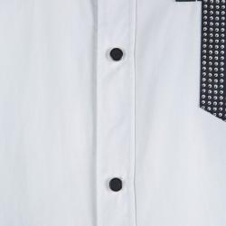 مملوكة مسبقًا قميص دولتشي أند غابانا مزين بأزرار أمامية وجيب أبيض XL