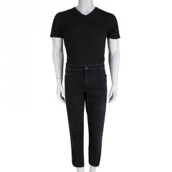 مملوكة مسبقًا Dolce and Gabbana Black Denim Stretch Jeans 4XL