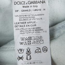 Pre Owned Dolce And Gabbana Light Blue Straight Fit Jeans S