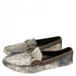 مملوكة مسبقًا Dolce and Gabbana Two Tone Canvas Horsebit Loafers Size 42.5