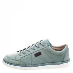 Pre Owned حذاء رياضي دولتشي أند غابانا منخفض من أعلى بادج شعار جلد أخضر  مقاس 44