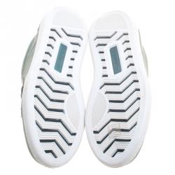 Pre Owned حذاء رياضي دولتشي أند غابانا منخفض من أعلى بادج شعار جلد أخضر  مقاس 44