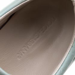 Pre Owned حذاء رياضي دولتشي أند غابانا منخفض من أعلى بادج شعار جلد أخضر  مقاس 44