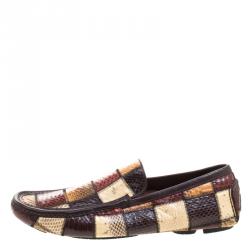 Dolce and Gabbana Multicolor Python Loafers Size 41.5