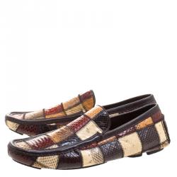 Dolce and Gabbana Multicolor Python Loafers Size 41.5