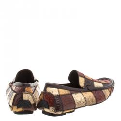 Dolce and Gabbana Multicolor Python Loafers Size 41.5