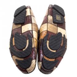 Dolce and Gabbana Multicolor Python Loafers Size 41.5