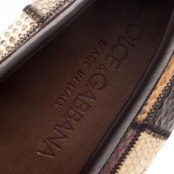 Dolce and Gabbana Multicolor Python Loafers Size 41.5