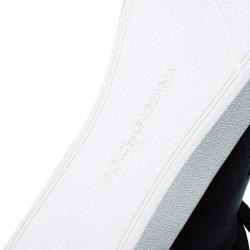 Pre Owned Dolce and Gabbana Brown Leather and Suede Sneakers Size 42.5 