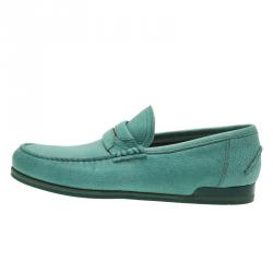 مملوكة مسبقًا حذاء لوفرز دولتشي أند غابانا جينوفا جلد أخضر مقاس 43