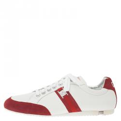 Pre Owned Dolce and Gabbana Two Tone Leather and Suede  Sneakers Size 45