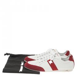 Pre Owned Dolce and Gabbana Two Tone Leather and Suede  Sneakers Size 45